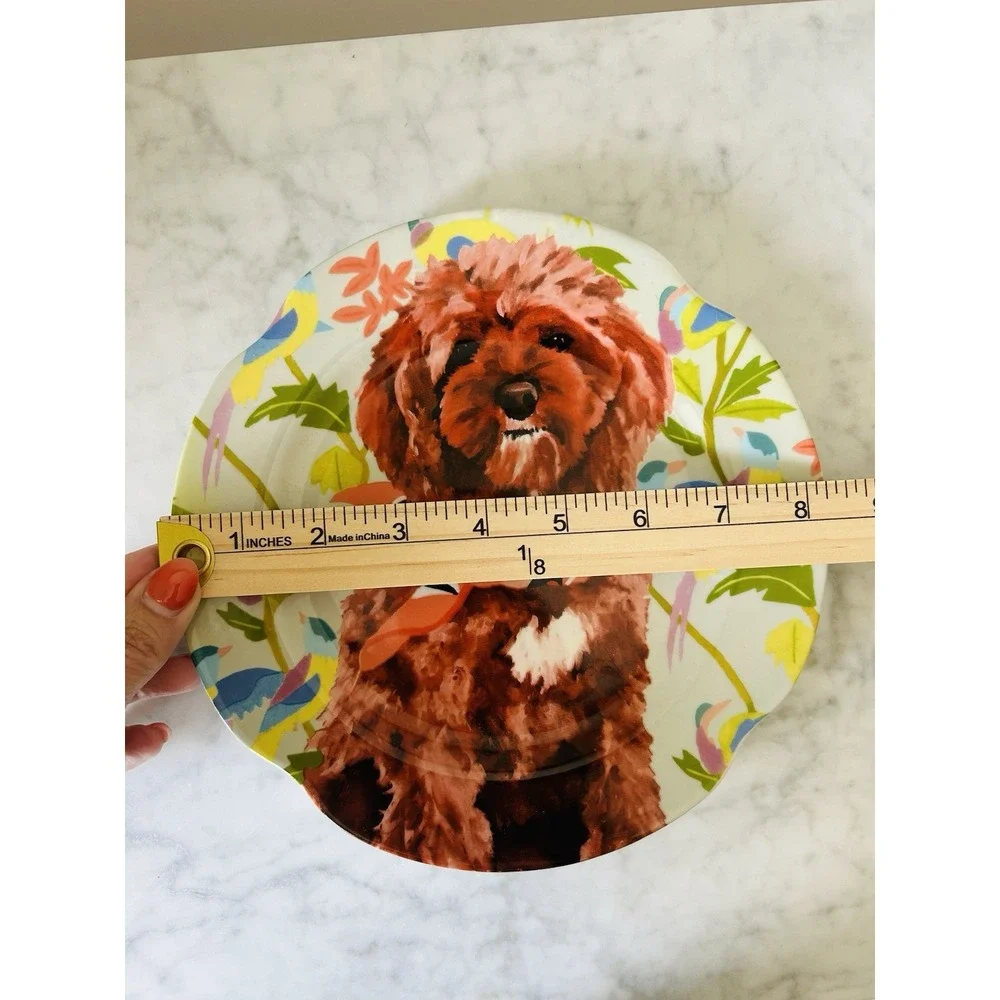 Anthropologie Jay McClellan Studio Plate Snacks In A Scarf Dog Goldendoodle